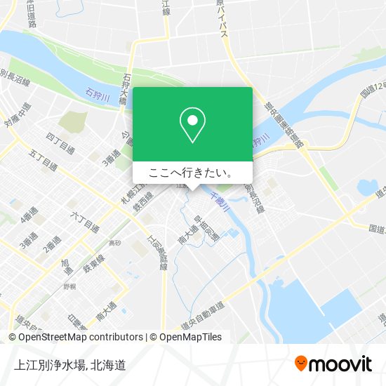 上江別浄水場地図