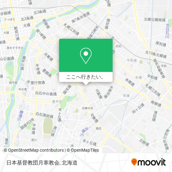 日本基督教団月寒教会地図