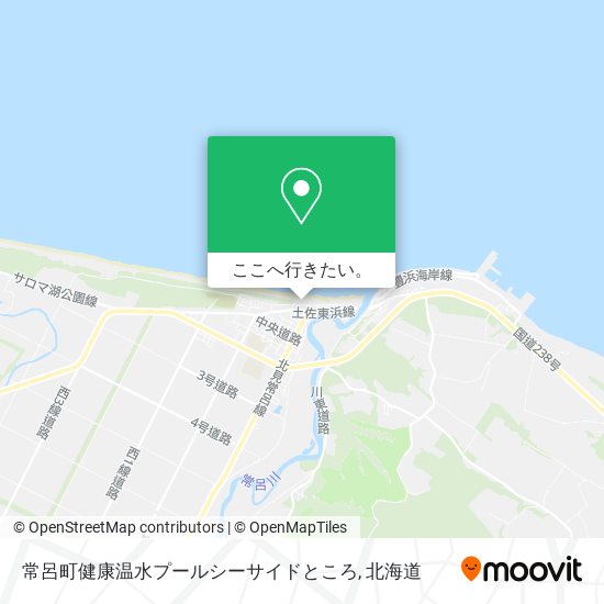 常呂町健康温水プールシーサイドところ地図