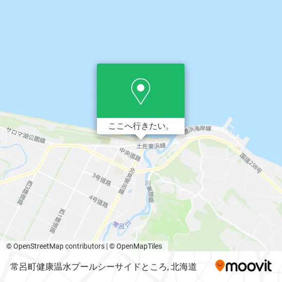 常呂町健康温水プールシーサイドところ地図