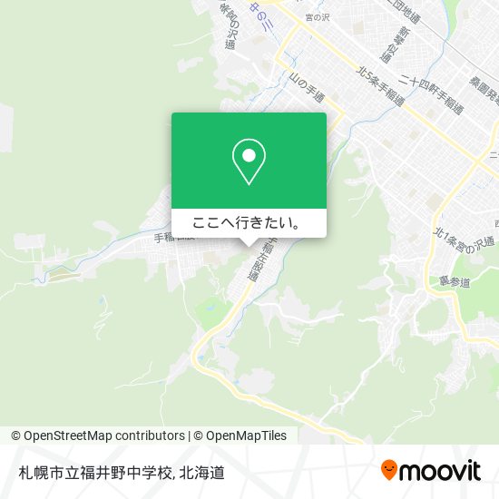 札幌市立福井野中学校地図