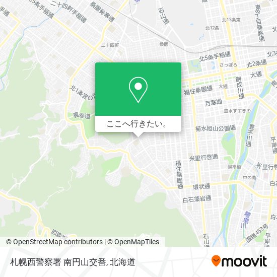 札幌西警察署 南円山交番地図