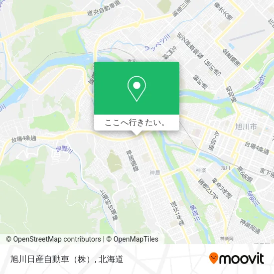 旭川日産自動車（株）地図