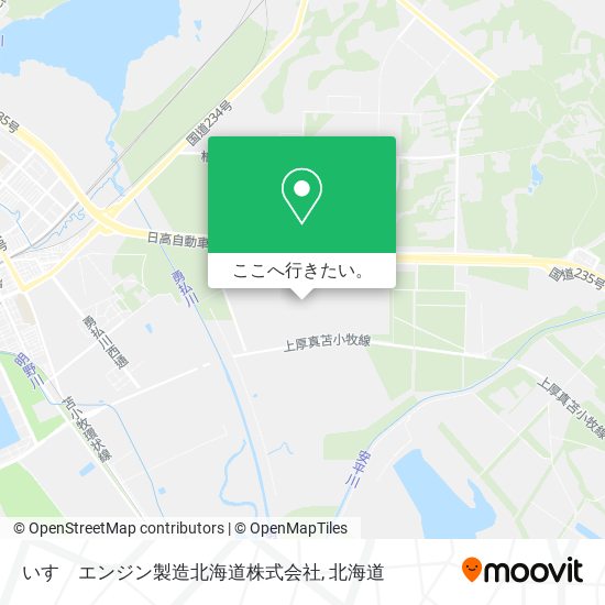 いすゞエンジン製造北海道株式会社地図