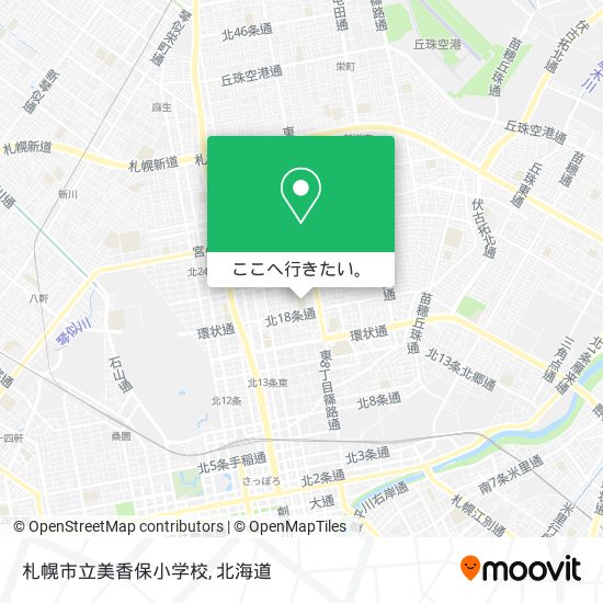 札幌市立美香保小学校地図