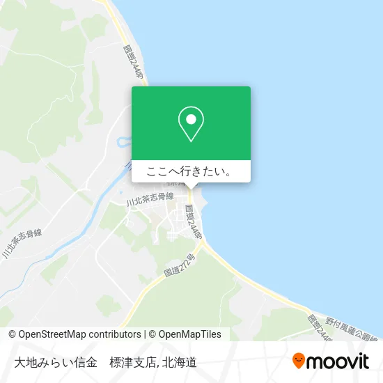 大地みらい信金　標津支店地図