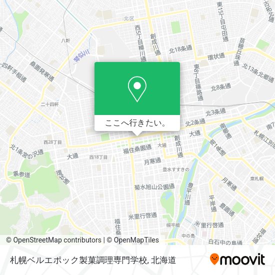 札幌ベルエポック製菓調理専門学校地図