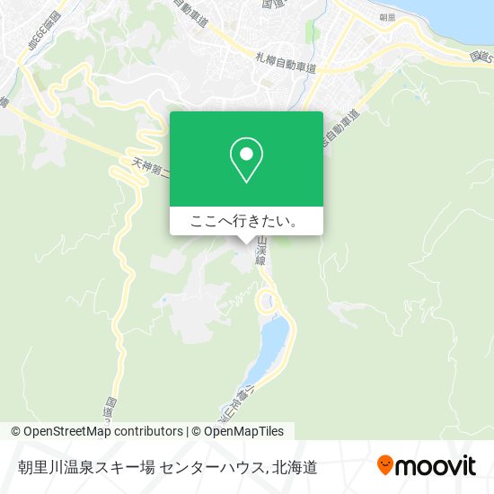 朝里川温泉スキー場 センターハウス地図