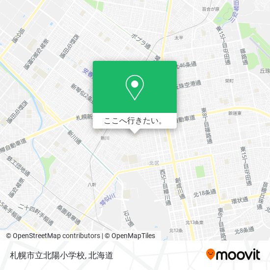 札幌市立北陽小学校地図