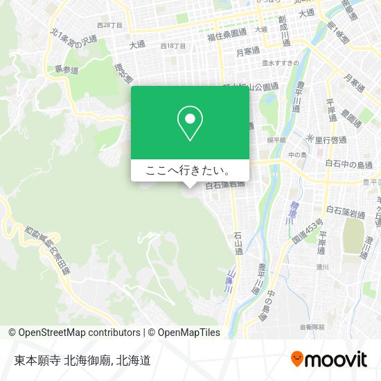 東本願寺 北海御廟地図