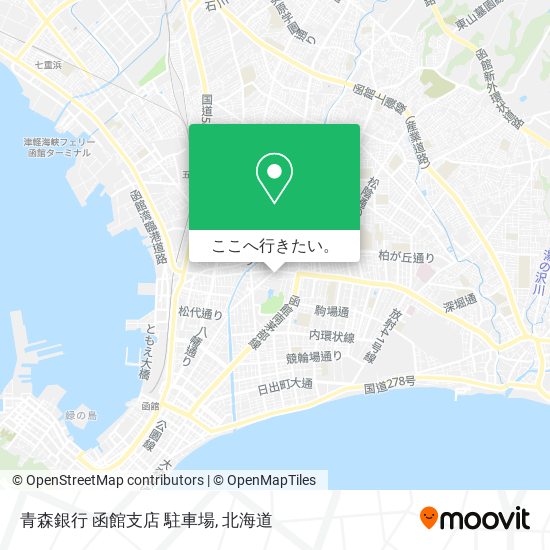 青森銀行 函館支店 駐車場地図