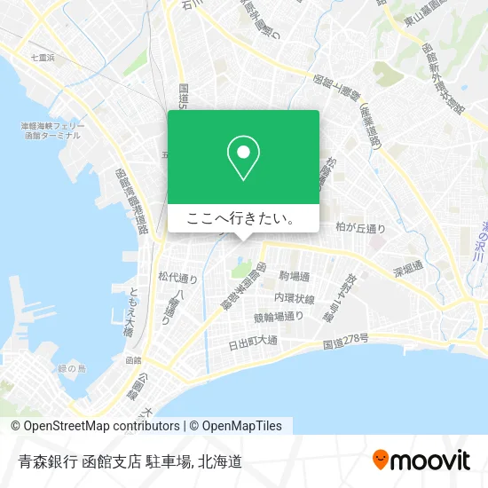 青森銀行 函館支店 駐車場地図