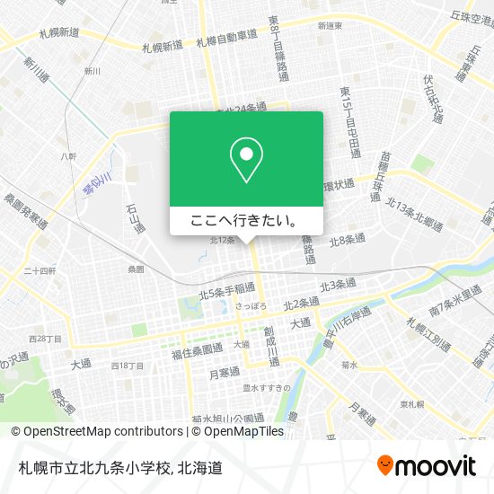 札幌市立北九条小学校地図