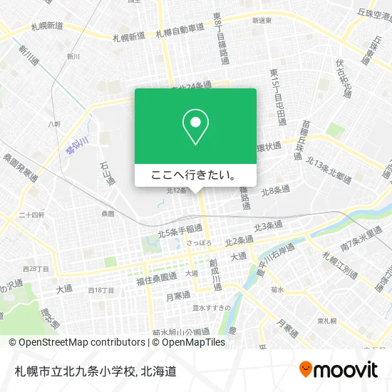 札幌市立北九条小学校地図