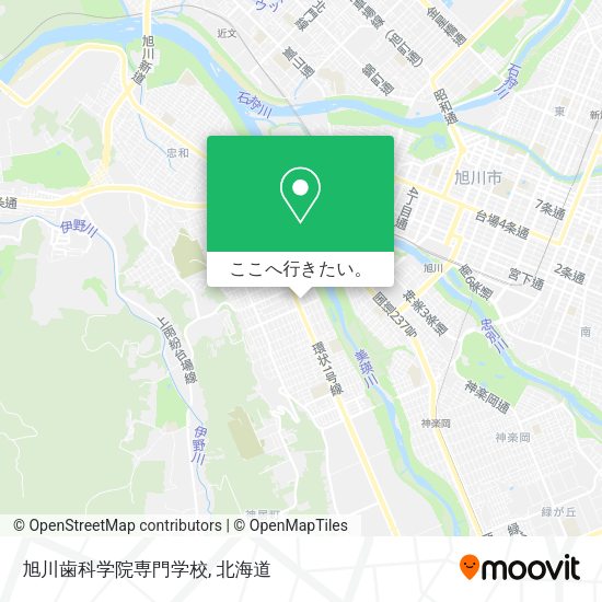 旭川歯科学院専門学校地図