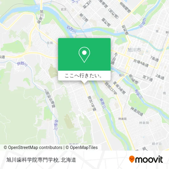 旭川歯科学院専門学校地図