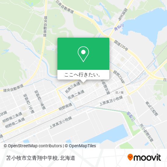 苫小牧市立青翔中学校地図