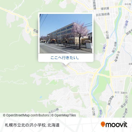 札幌市立北の沢小学校地図