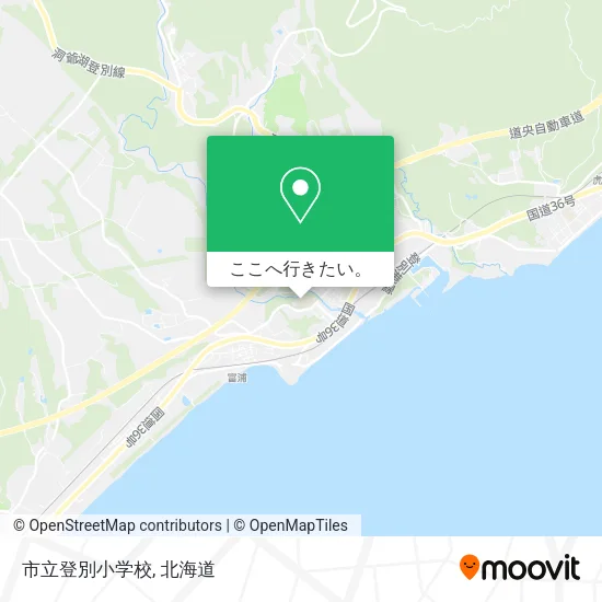 市立登別小学校地図