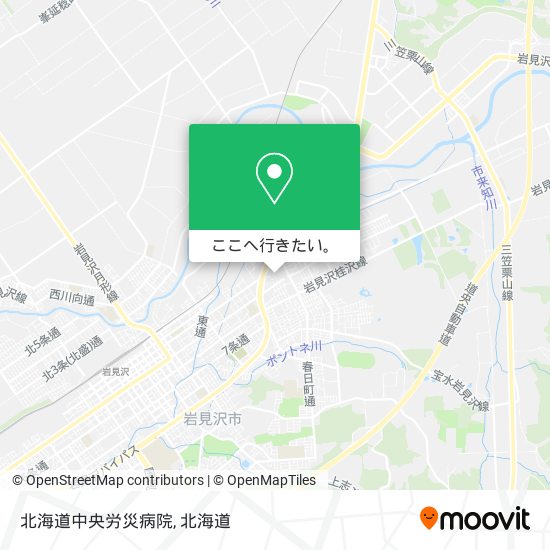 北海道中央労災病院地図