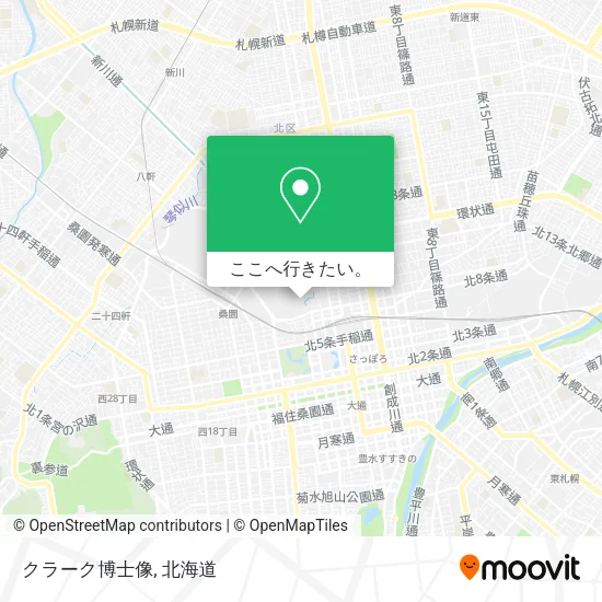 クラーク博士像地図