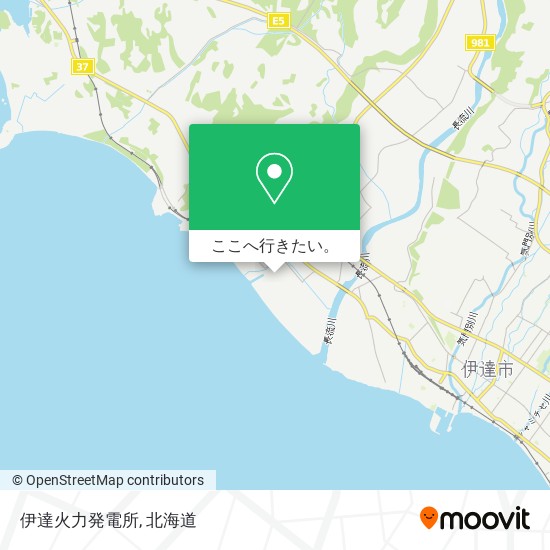伊達火力発電所地図