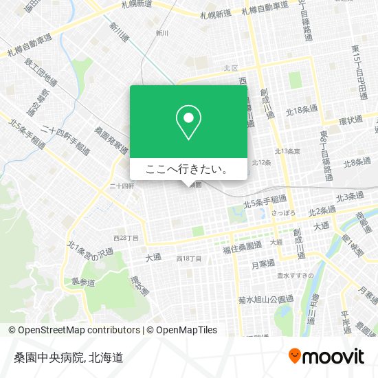 桑園中央病院地図