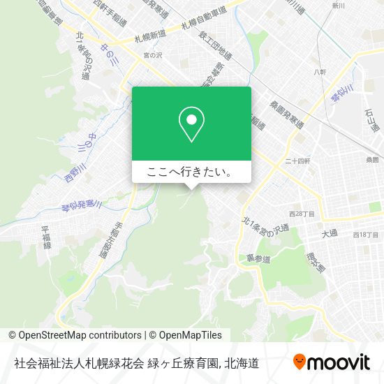 社会福祉法人札幌緑花会 緑ヶ丘療育園地図