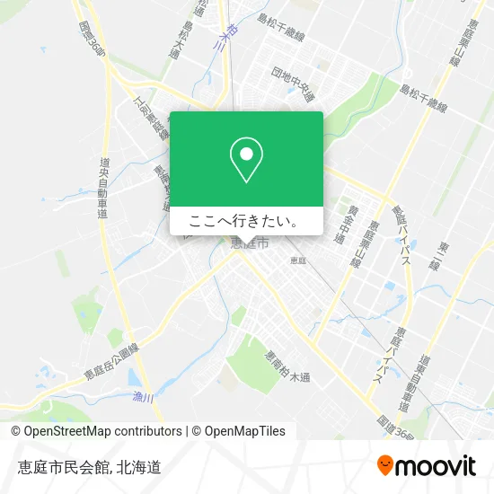 恵庭市民会館地図