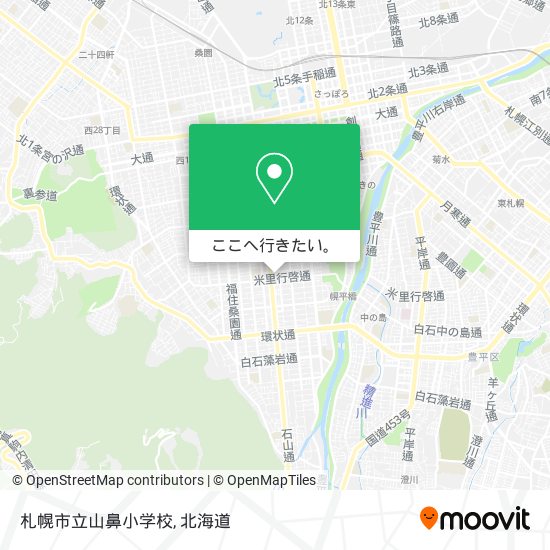 札幌市立山鼻小学校地図