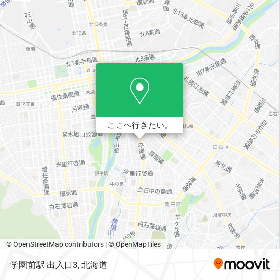 学園前駅 出入口3地図