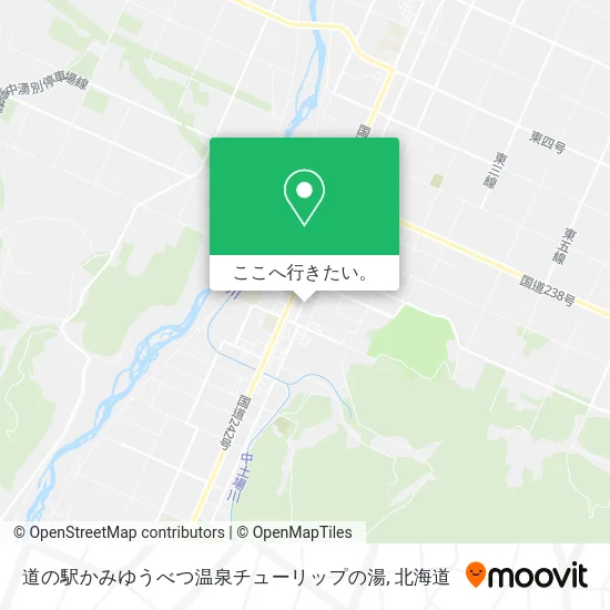 道の駅かみゆうべつ温泉チューリップの湯地図