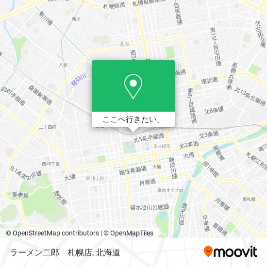 ラーメン二郎　札幌店地図