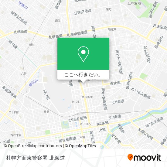 札幌方面東警察署地図