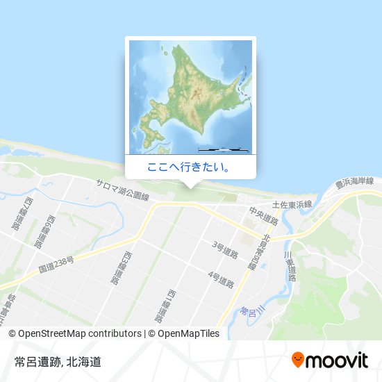 常呂遺跡地図