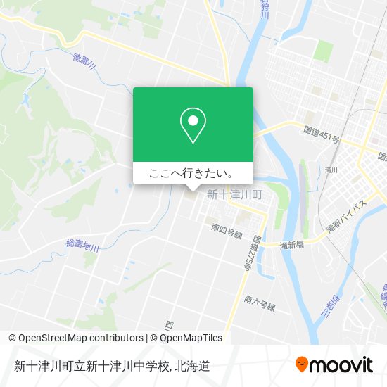 新十津川町立新十津川中学校地図