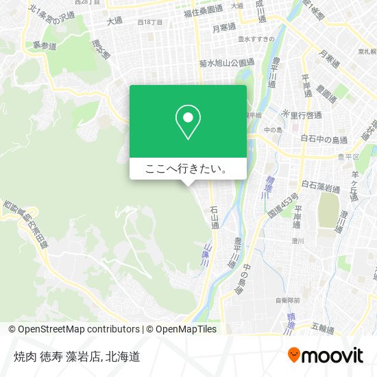 焼肉 徳寿 藻岩店地図