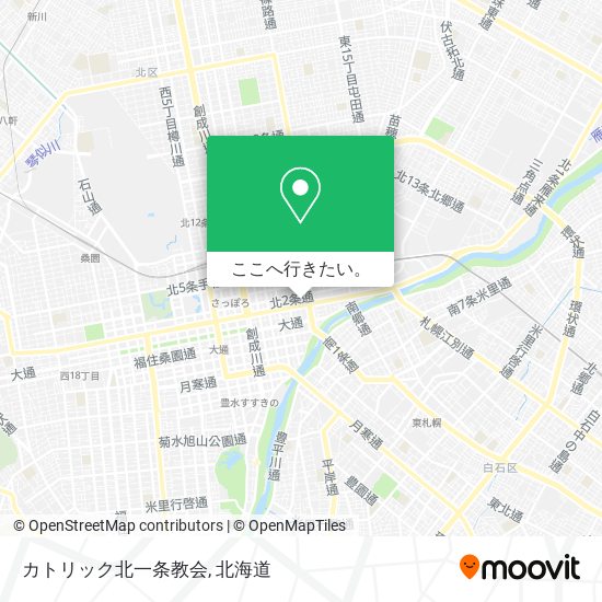 カトリック北一条教会地図