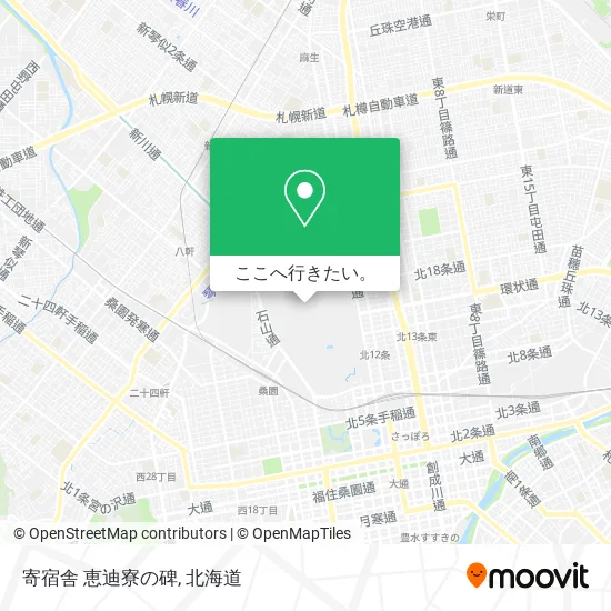 寄宿舎 恵迪寮の碑地図