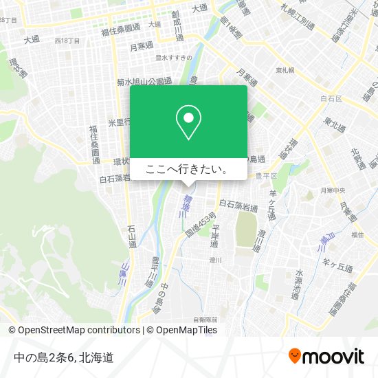 中の島2条6地図
