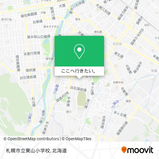 札幌市立東山小学校地図