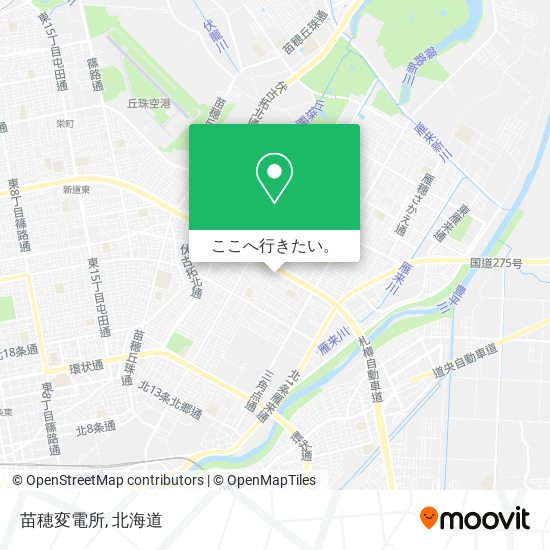 苗穂変電所地図