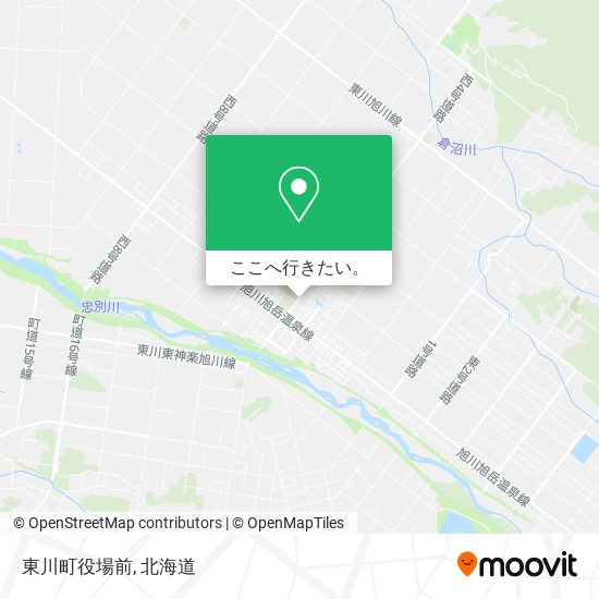 東川町役場前地図