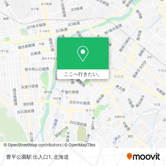 豊平公園駅 出入口1地図