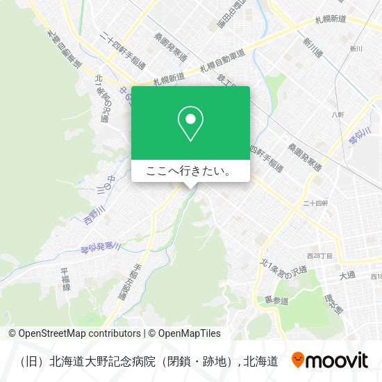 （旧）北海道大野記念病院（閉鎖・跡地）地図