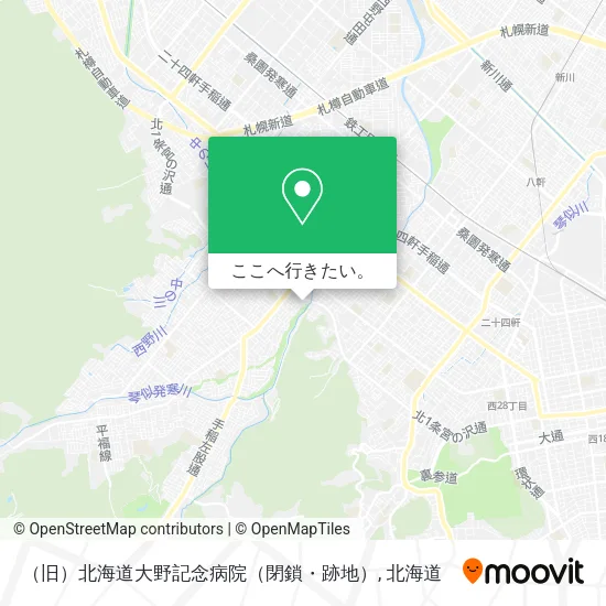 （旧）北海道大野記念病院（閉鎖・跡地）地図