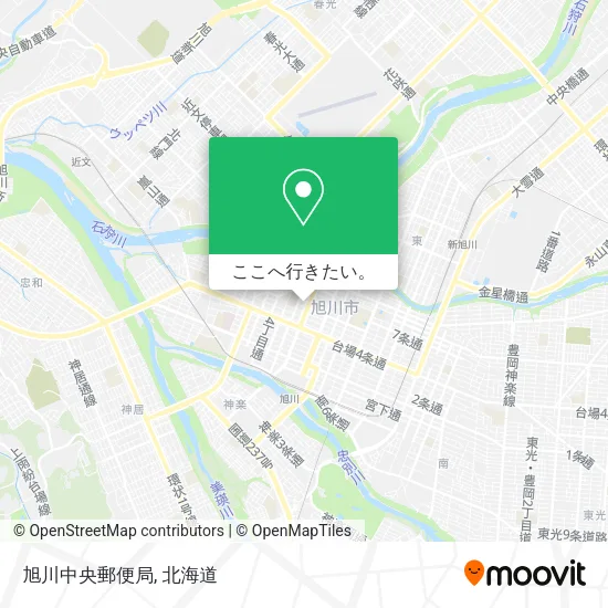 旭川中央郵便局地図