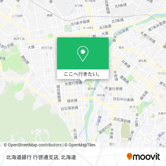 北海道銀行 行啓通支店地図