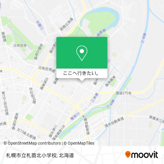 札幌市立札苗北小学校地図