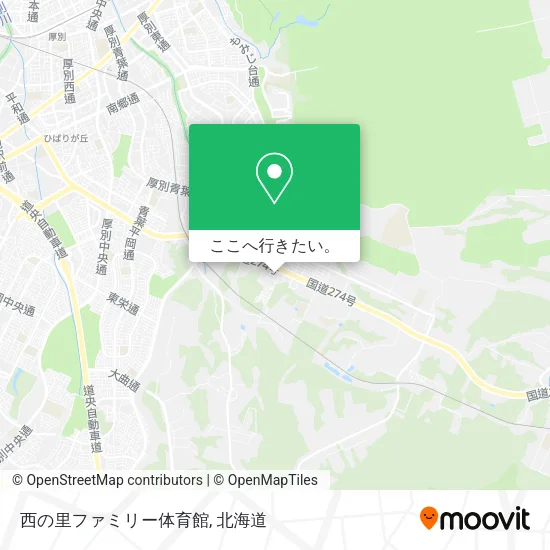西の里ファミリー体育館地図
